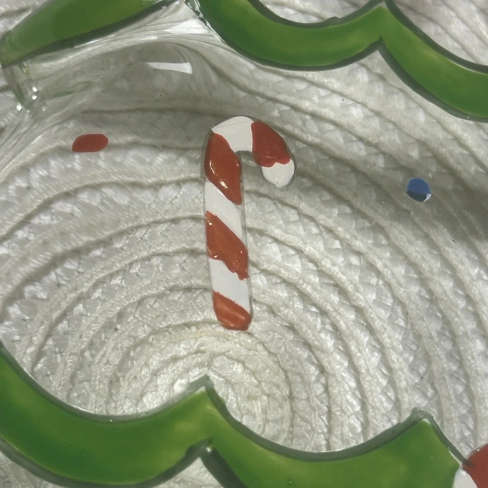 Glass‎ Gorham Christmas Candy Tree Dish 10 1/4